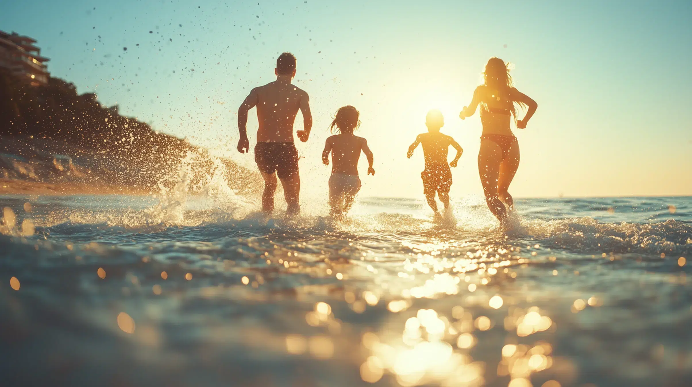 famille à la plage