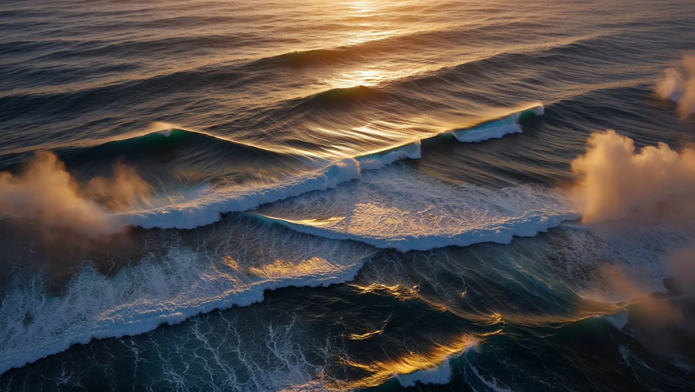 vagues coucher soleil île de ré